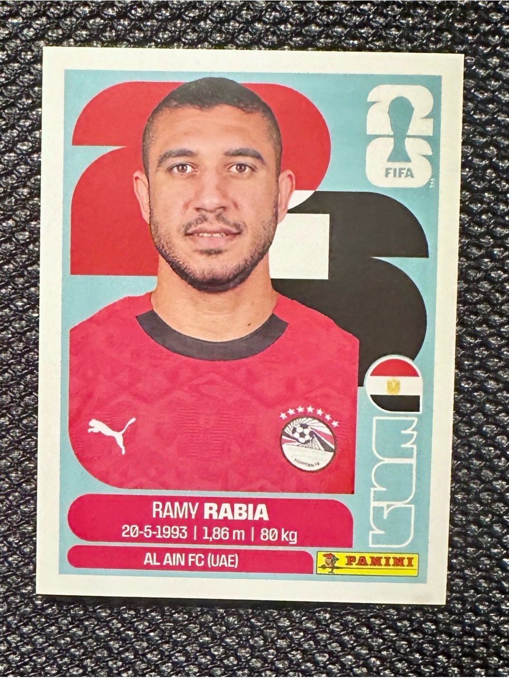 Panini FIFA World Cup 2026 Sticker Ramy Rabia EGY 7 Egypt Portrait New